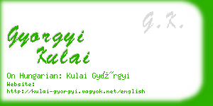 gyorgyi kulai business card